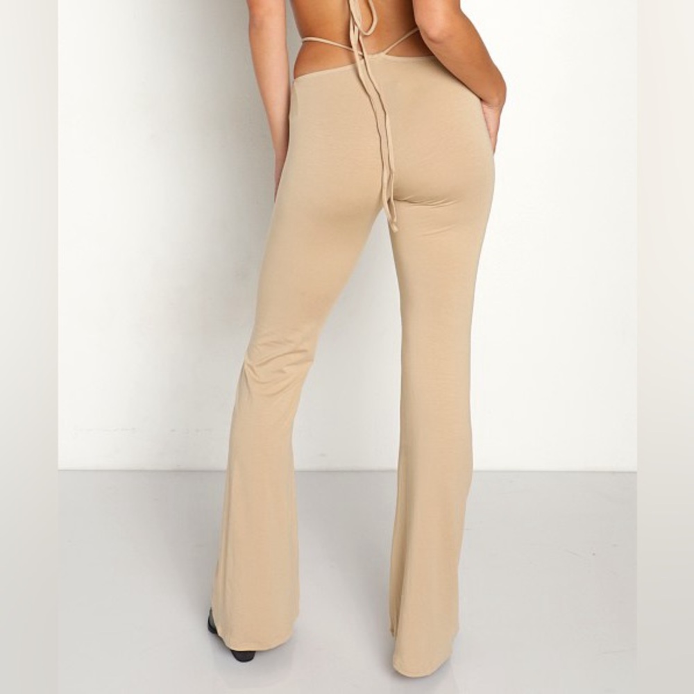 Indah tan flared string hip pants - image 5